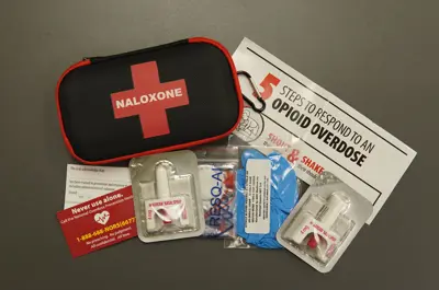 Contents of a Naloxone kit.